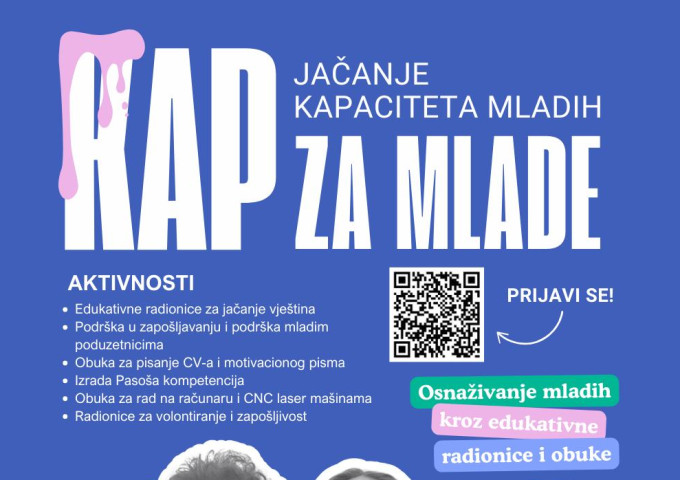 Centar za mlade INPUT pokreće projekat “Kap za mlade” – Prijavi se!