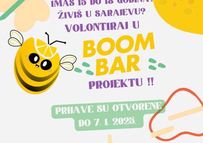 Poziv za volontiranje u Boombar projektu