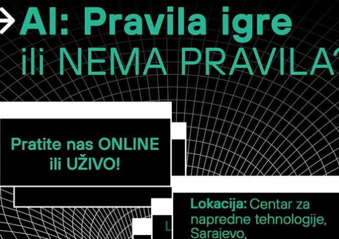 Radionica ''AI: Pravila igre - ili nema pravila? 18. februara u Sarajevu, prijave počele