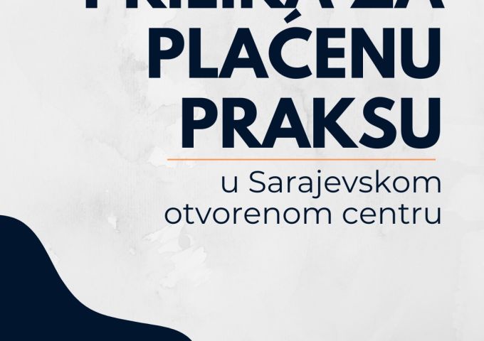 Prilika za plaćenu praksu u Sarajevskom otvorenom centru!