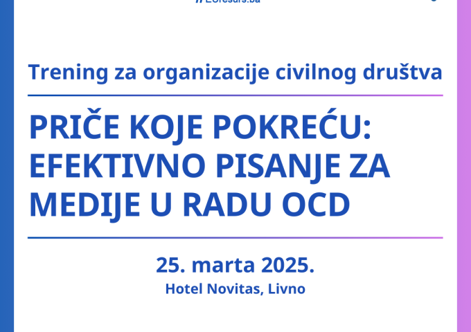 Priče koje pokreću: Efektivno pisanje za medije u radu OCD