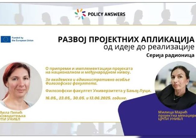 Radionice ”Razvoj projektnih aplikacija – od ideje do realizacije”