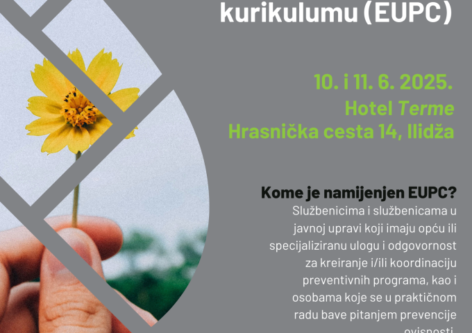 Sarajevo – Poziv za učešće na treningu o Evropskom prevencijskom kurikulumu