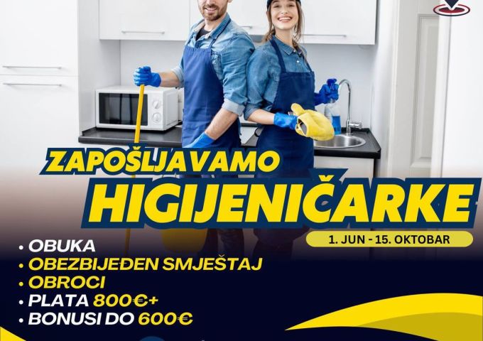 Sezonski posao u Crnoj Gori