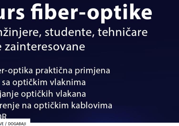 Edukacija iz oblasti fiber-optike: Dvodnevni kurs u julu na IUS-u