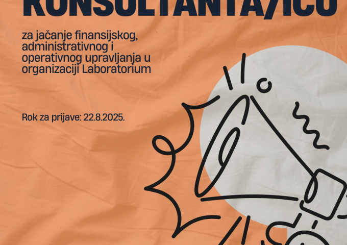 Javni poziv za angazman konsultanta/ice za jačanje finansijskog,  administrativnog i operativnog