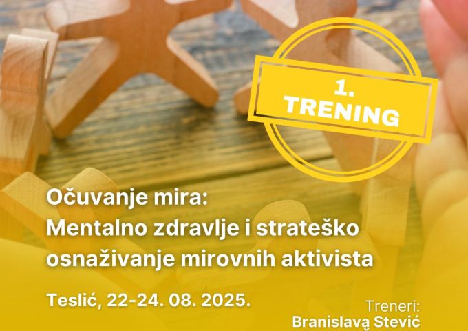 UG Pravi Požar – treninzi: “Očuvanje mira: Mentalno zdravlje i strateško osnaživanje