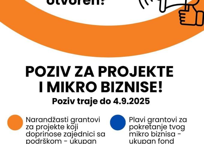 Omladinska banka Doboj Jug: Poziv za apliciranje projekata kroz narandzaste grantove je otvoren!