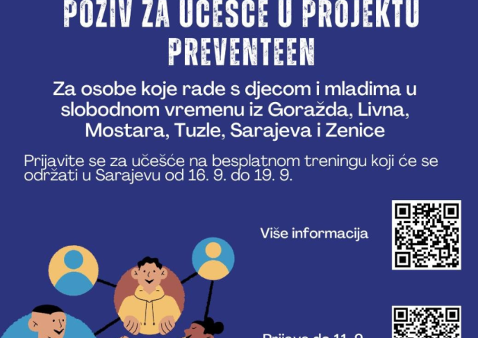 Pridruži se projektu Preventeen i napravi još snažniji i dugoročniji utjecaj!