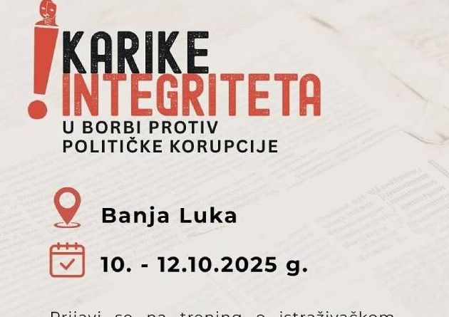 Karike integriteta: Javni poziv za mlade novinare istraživače