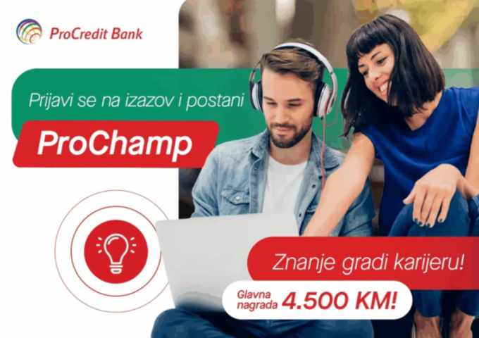 ProChamp 2.0: ProCredit Bank okuplja mlade talente, nagrada 4.500 KM