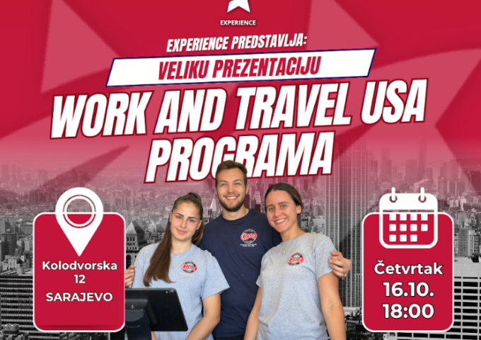 Otkrij kako provesti ljeto u Americi – velika prezentacija Work and Travel USA programa u Sarajevu!