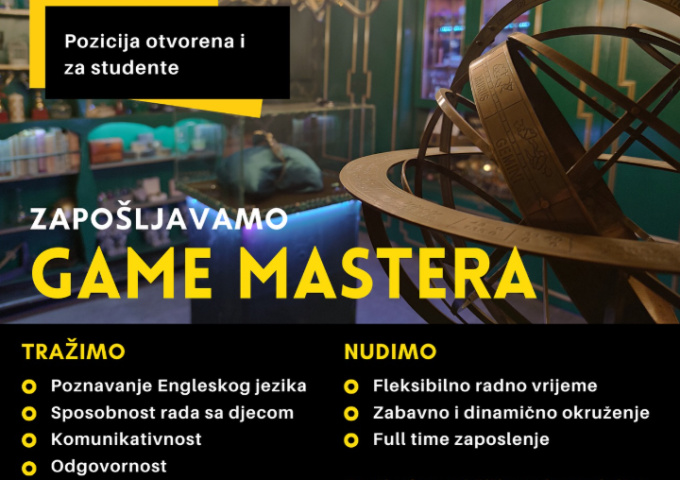 KEY Room Escape Sarajevo - Tražimo novog Game Mastera!