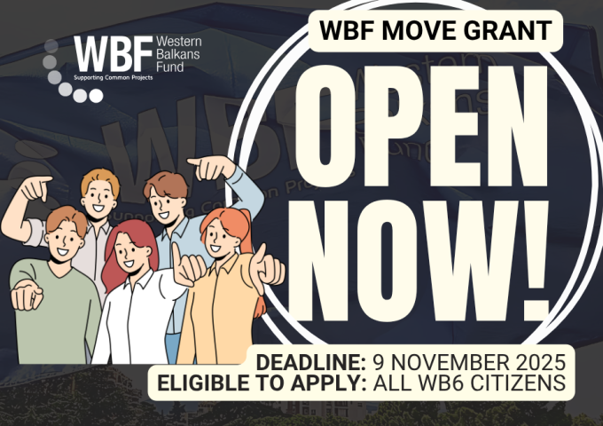 Otvoren je Program grantova za mobilnost posvećen pojedincima (WBF MOVE GRANTS)