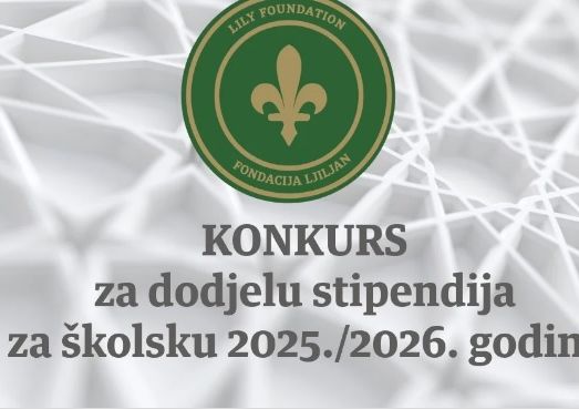 KONKURS “FONDACIJE LJILJAN” ZA DODJELU STIPENDIJA ZA ŠKOLSKU 2025./2026. GODINU