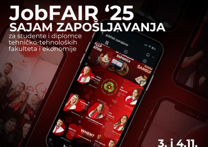 JobFAIR '25 3. i 4. novembra - Iskoristi svoju šansu!
