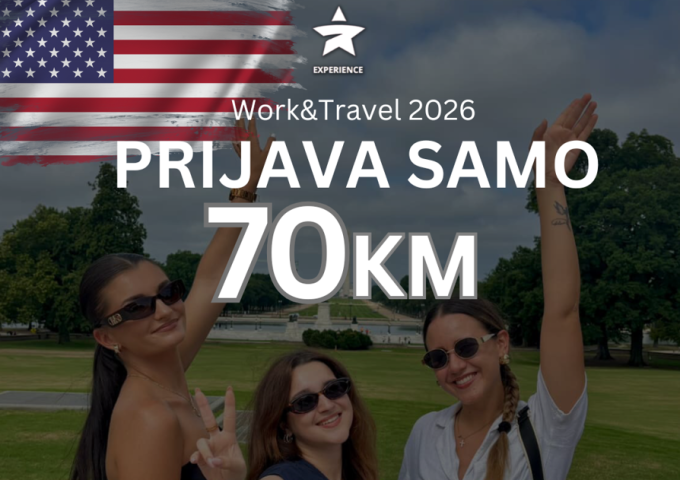 Work & Travel 2026 – Prijava samo 70 KM!