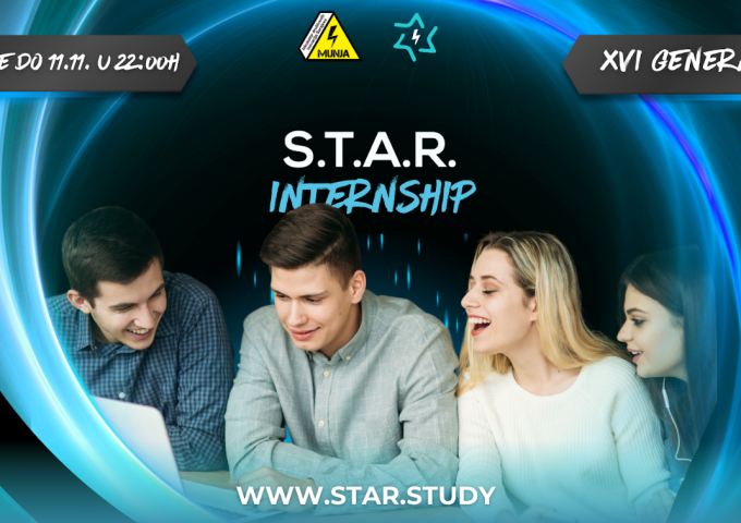 POZIV ZA MLADE: STAR INTERNSHIP - XVI GENERACIJA