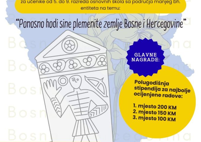 Konkurs za najbolji literarni rad u povodu Dana državnosti Bosne i Hercegovine