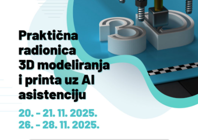 Praktična radionica 3D modeliranja i printa uz AI asistenciju