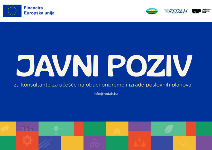 REDAH otvara javni poziv za konsultante za učešće na obuci pripreme i izrade poslovnih planova