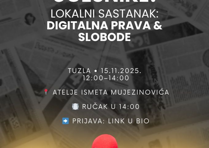 Pozivamo mlade, novinare/ke, NVO i sve koje zanima sigurniji online prostor na događaj u Tuzli.