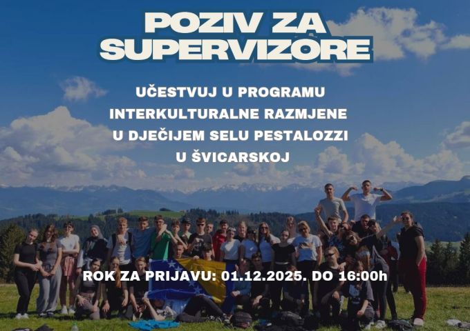 Poziv za supervizore/ce na interkulturalnoj razmjeni u Dječijem selu Pestalozzi u Švicarskoj