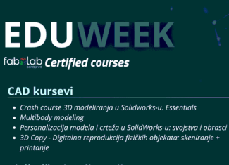 Prijavite se na FabLab EduWeek – certificirani kursevi iz pet oblasti!