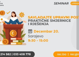 REC d.o.o. organizuje SEMINAR: Upravni postupak