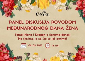 Poziv na online diskusiju povodom međunarodnog MEĐUNARODNOG DANA ŽENA