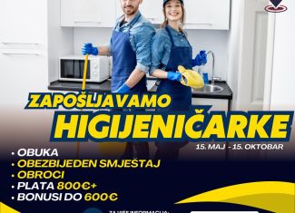 Sezonski posao u Crnoj Gori