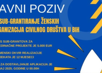 Javni poziv za sub-grantiranje ženskih organizacija civilnog društva