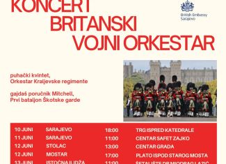 Britanski vojni orkestar nastupima širom Bosne i Hercegovine promoviše zajedništvo kroz muziku