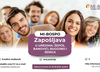 MI-BOSPO zapošljava u uredima Žepče, Banovići, Bugojno i Zenica