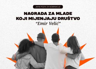 Javni poziv za nominacije: Nagrada za mlade koji mijenjaju društvo “Emir Velić”