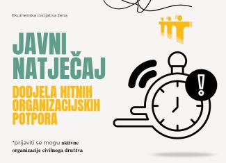 Javni natječaj za dodjelu hitnih organizacijskih potpora