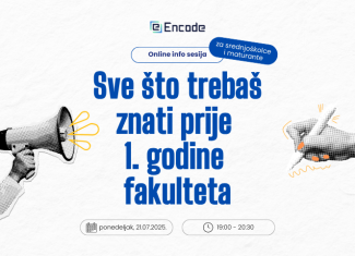 Encode organizuje besplatnu online info sesiju: Sve što  trebaš znati prije 1. godine fakulteta