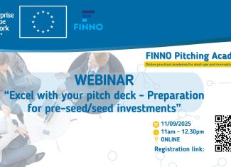 Poziv na FINNO Pitching Akademiju- unaprijedite svoje vještine prezentacije pred investitorima