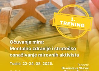 UG Pravi Požar – treninzi: “Očuvanje mira: Mentalno zdravlje i strateško osnaživanje