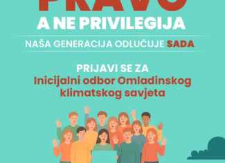 Prijavi se za Inicijalni odbor Omladinskog klimatskog savjeta