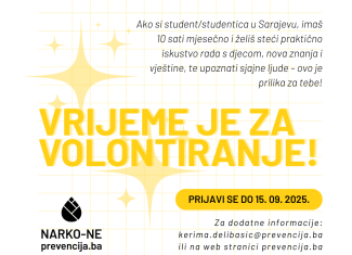 Poziv za volontiranje u sklopu programa Zvijezde vodilje