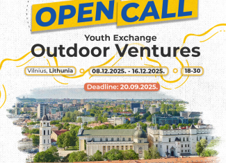 Open Call for Youth Exchange “Outdoor Ventures” in Vilnius, Lithuania