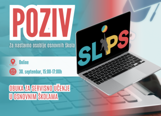 POZIV ZA UČEŠĆE III: Online trening za nastavno osoblje osnovnih škola okviru projekta
