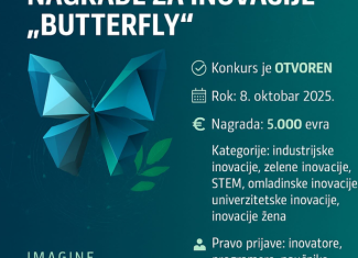 Otvoren poziv za 4. izdanje Regionalne nagrade za inovacije „Butterfly“!