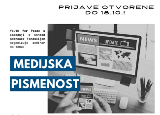 Učestvuj na seminaru za mlade - Medijska pismenost!