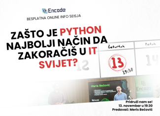 Besplatna online info sesija: “Zašto je Python najbolji  način da zakoračiš u IT svijet?”