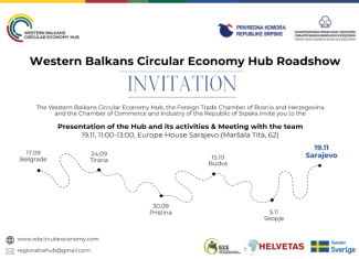 Poziv na prezentaciju Zapadnobalkanskog haba za cirkularnu ekonomiju (WBCEH)