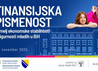 Javni poziv za mlade: Finansijska pismenost – temelj ekonomske stabilnosti i sigurnosti mladih u BiH