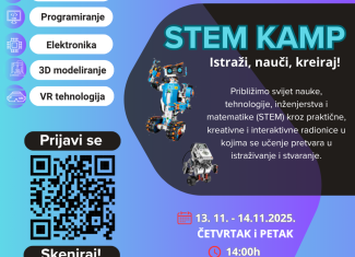 Poziv na učešće u STEM Kampu: Uči, istraži, kreiraj!