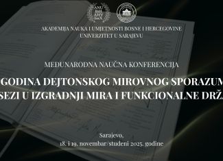 Poziv na press konferenciju: Naučni skup povodom 30 godina Dejtonskog mirovnog sporazuma